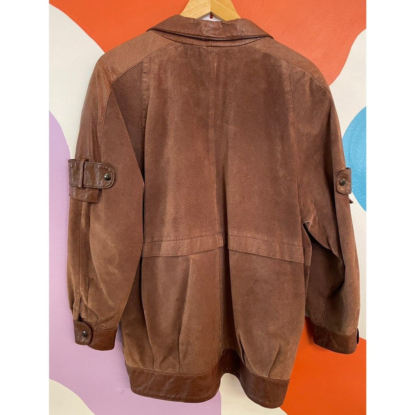 Avanti Real Leather Moto Jacket Womens Medium Brown Snap 80s Yugoslavia