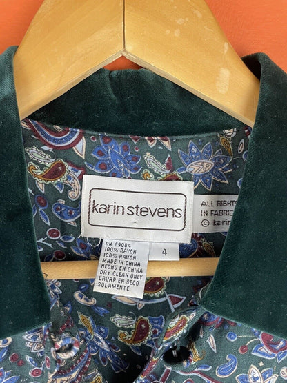 VTG Karin Stevens Cotttagecore Dress Size 10 Floral