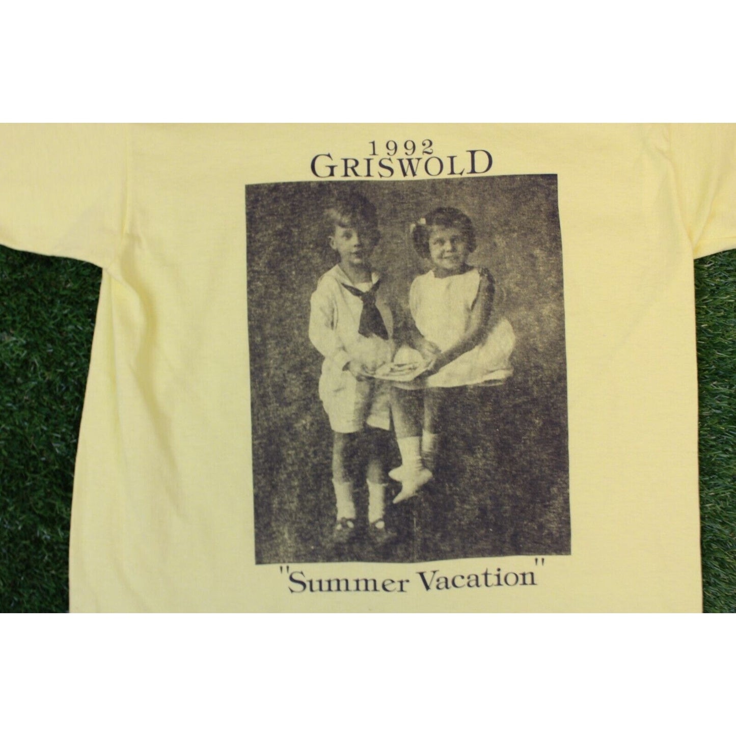 Hanes Fity Fifty Shirt Adult Medium Griswold Summer Vacation 1992 90s Yellow