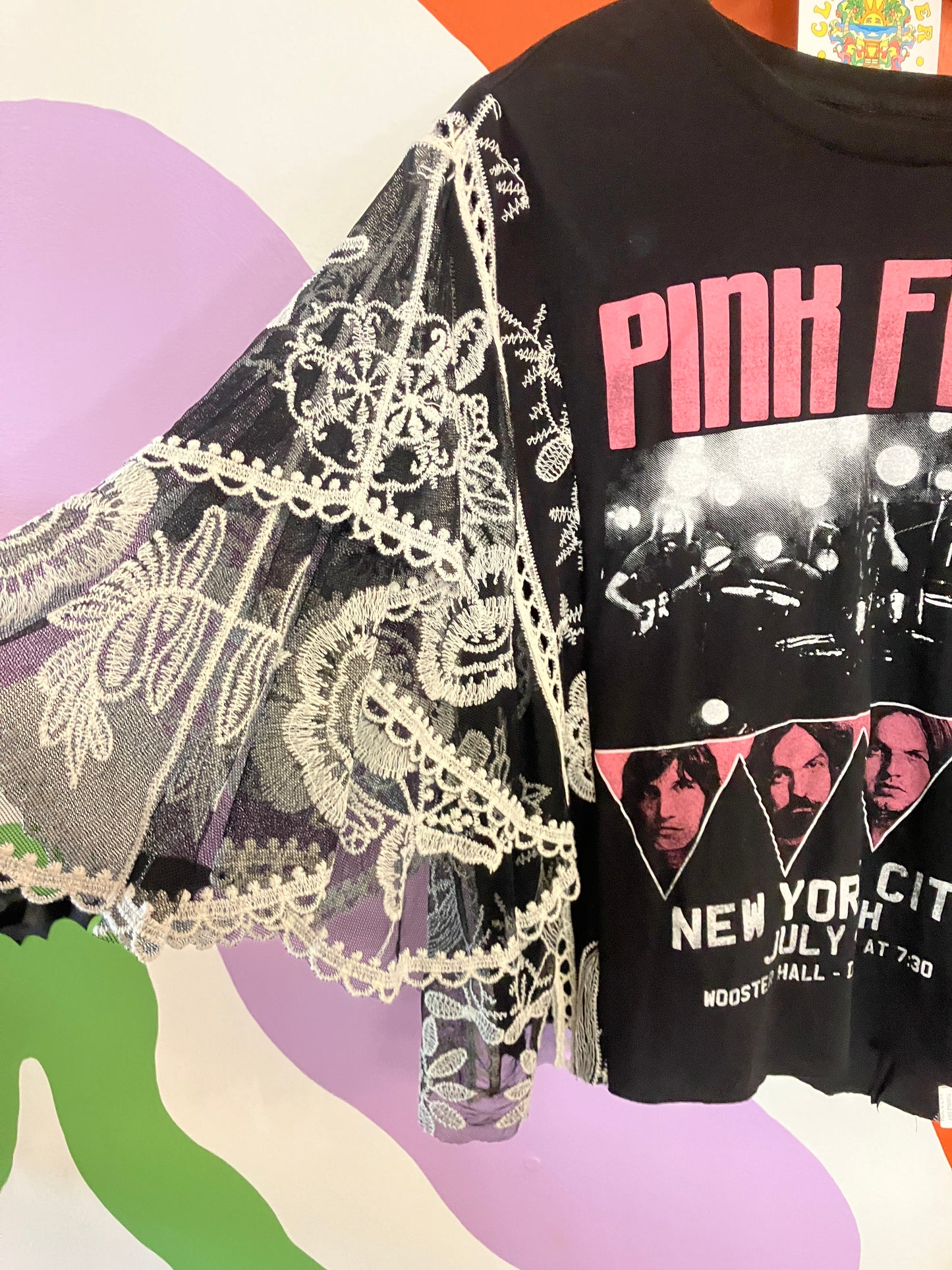 Pink Floyd Upcycled Crop Top x Retro Chic Fashionista