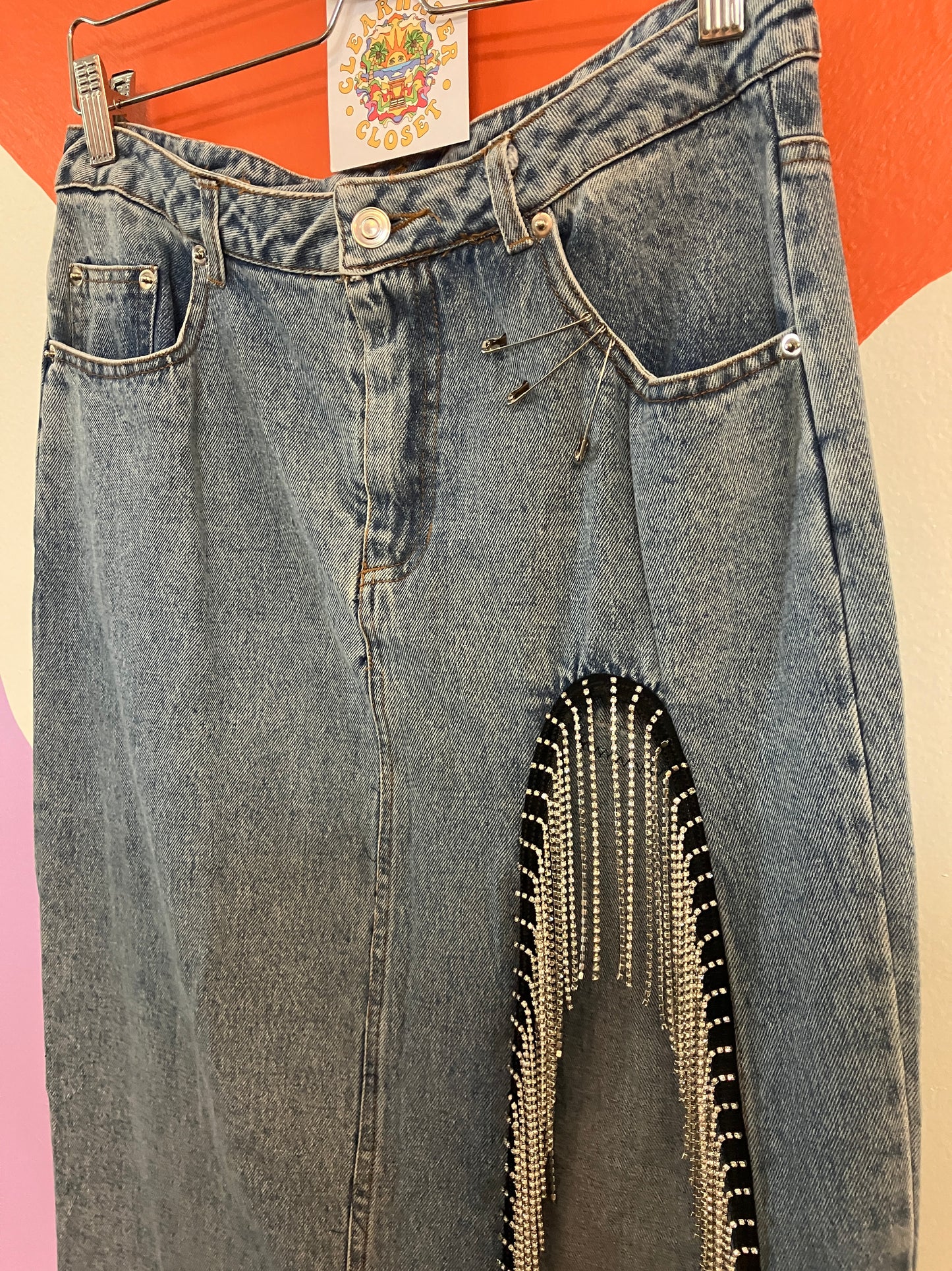 Fringe Sparkle Long Skirt x Retro Chic Fashionista