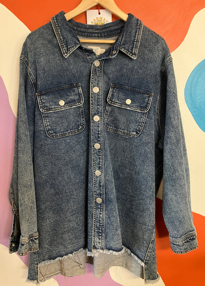 Lion Upcycled Denim Jacket x Retro Chic Fashionista