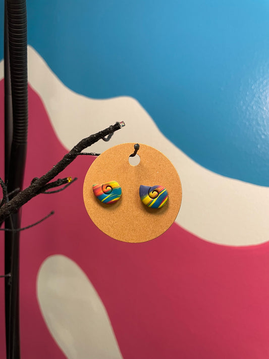 Rainbow Shell Studs