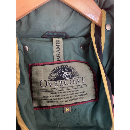 VTG Brambilla Overcoat Jacket Mens Medium Brown Full Zip Packable Utility Y2K