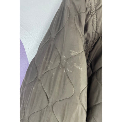 Abercrombie & Fitch Military Quilted Lined Jacket Men Large Green Fleece Outdoor